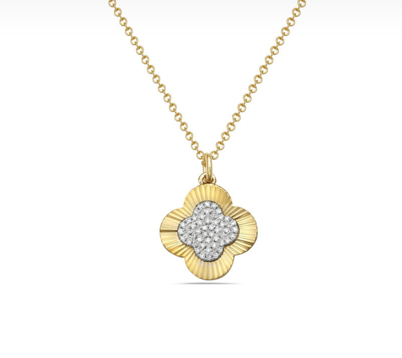 14k Yellow Gold Diamond Necklace