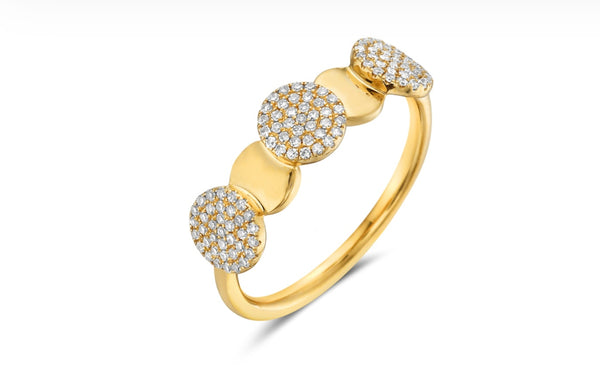 14k Yellow Gold Diamond Fashion Ring