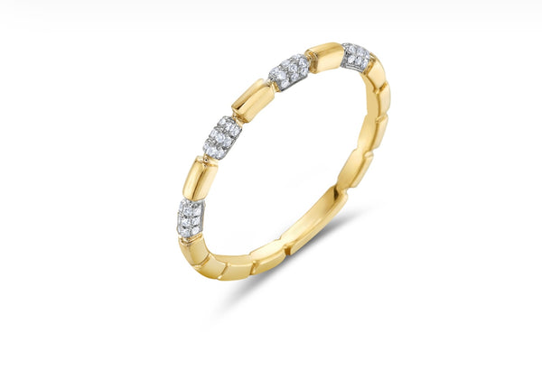 14k Yellow Gold Diamond Fashion Ring