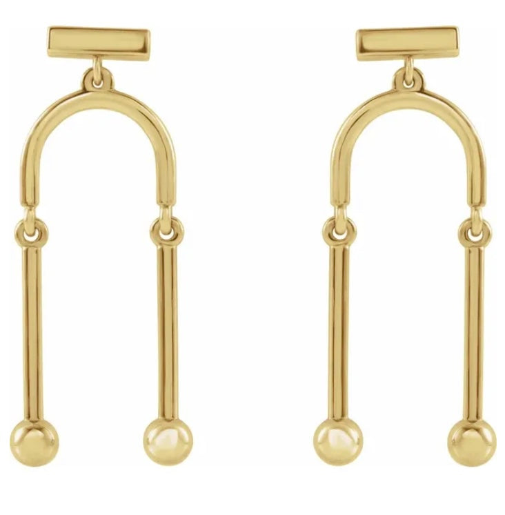 14k Yellow Gold Mobile Earrings