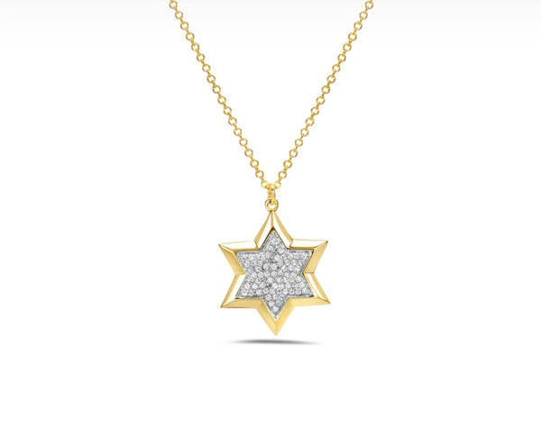 14 Karat Yellow Gold Diamond Necklace