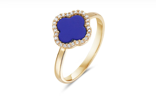 14 Karat Yellow Gold Lapis Fashion Ring
